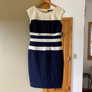 Lauren Ralph Lauren Navy and White Dress